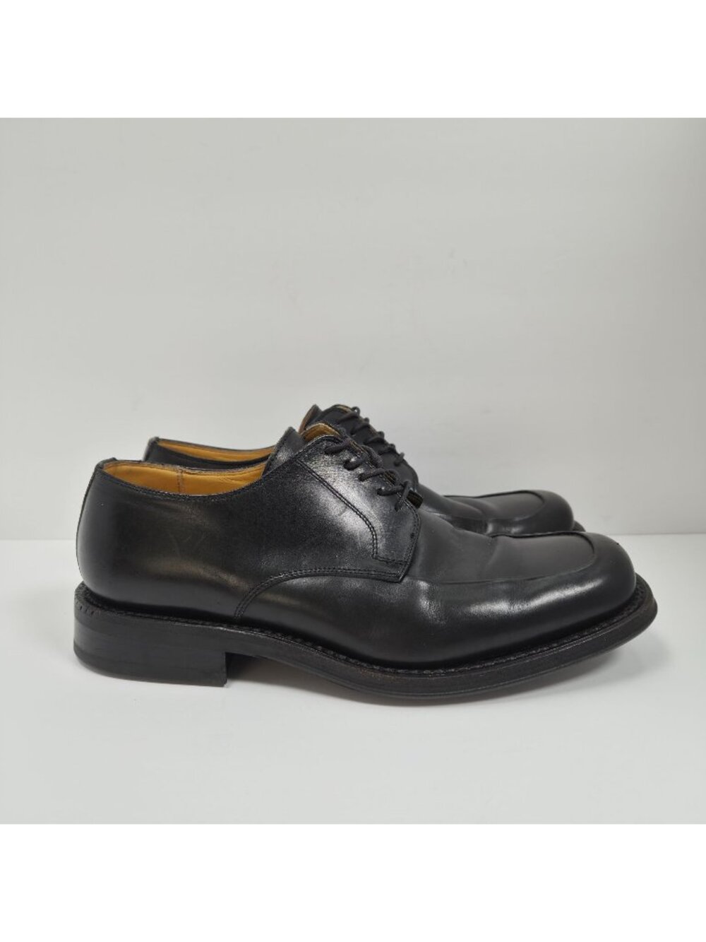 Franceschetti Men's Black Leather Oxford Dress Shoes US Size 8.5 EU 40.5